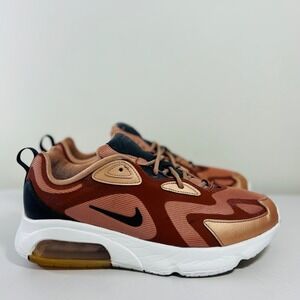 Nike Air Max 200 CT1185-900 Brown Rose Gold Metallic Sparkling Sneaker Women 10